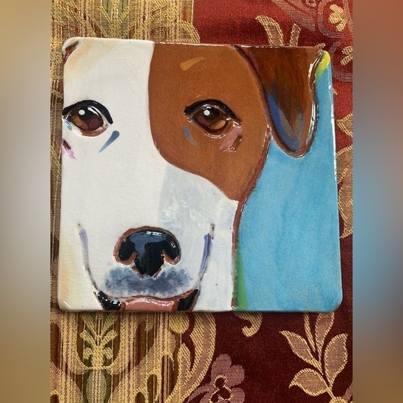 Marblehead Tileworks Hand Painted Dog - Picture 1 of 3